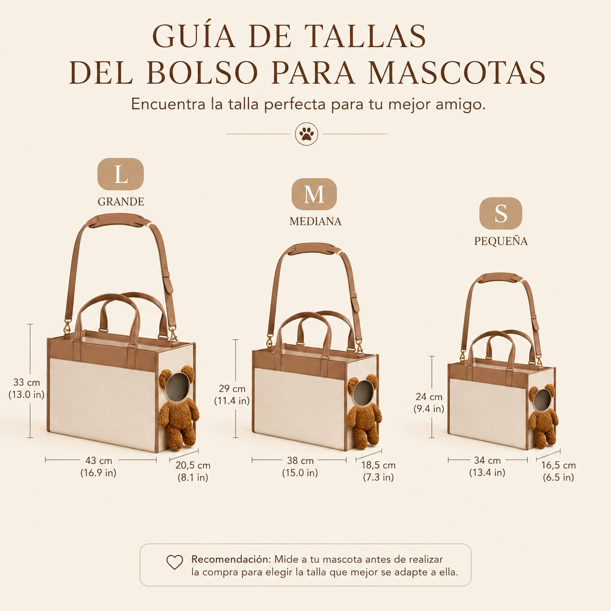 Bolso para llevar a tu peludito