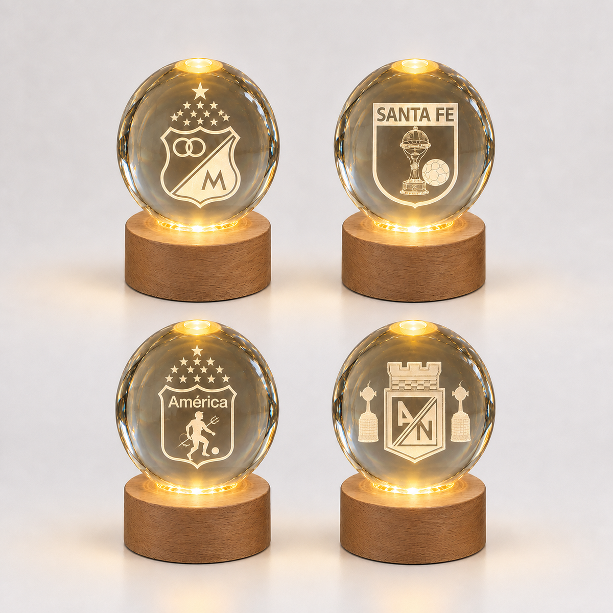 Esferas giratorias de fútbol LED